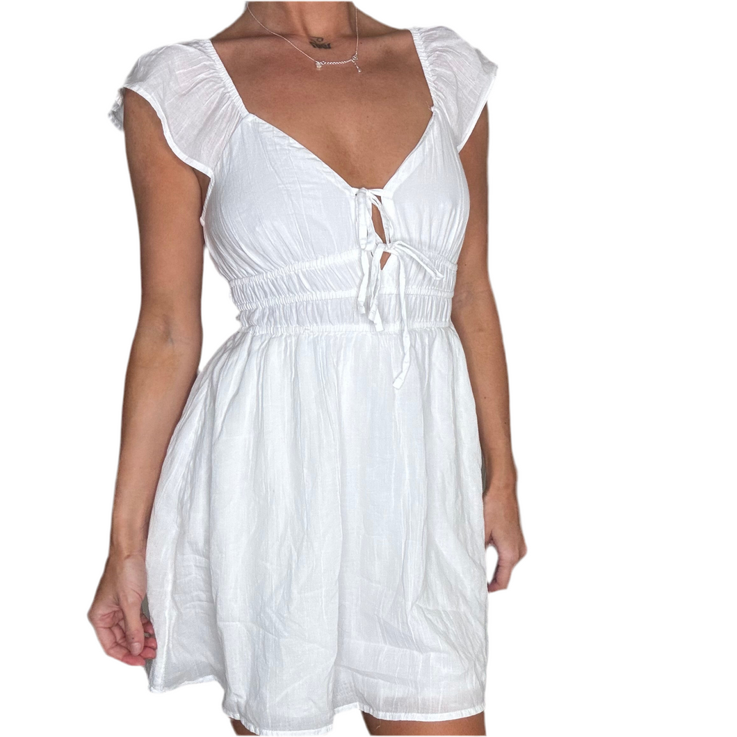 white a line abercrombie dress