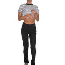Load image into Gallery viewer, black high waisted skinny jeans
